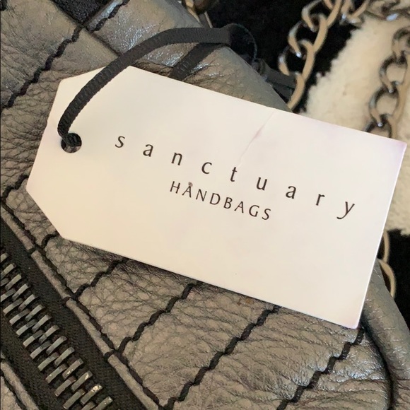 Sanctuary S1023 crossbody bag pewter chains - Picture 5 of 6